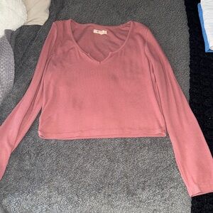 Madewell Ribbed Notch-Front Long Sleeve